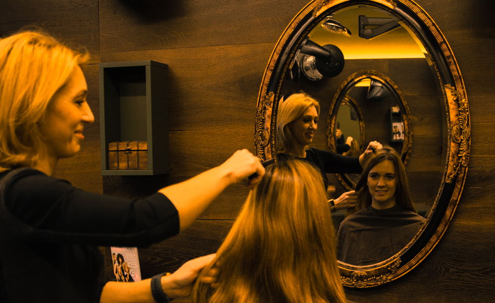 Haarschnitt im Salon